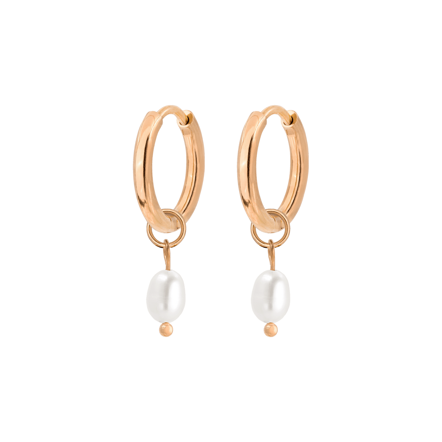 Perla Sola Hoop Set Oro Rosa