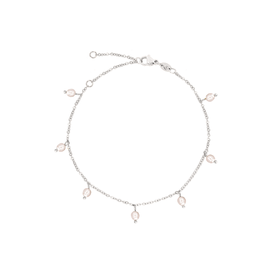 Shiny Pearls Bracciale Argento