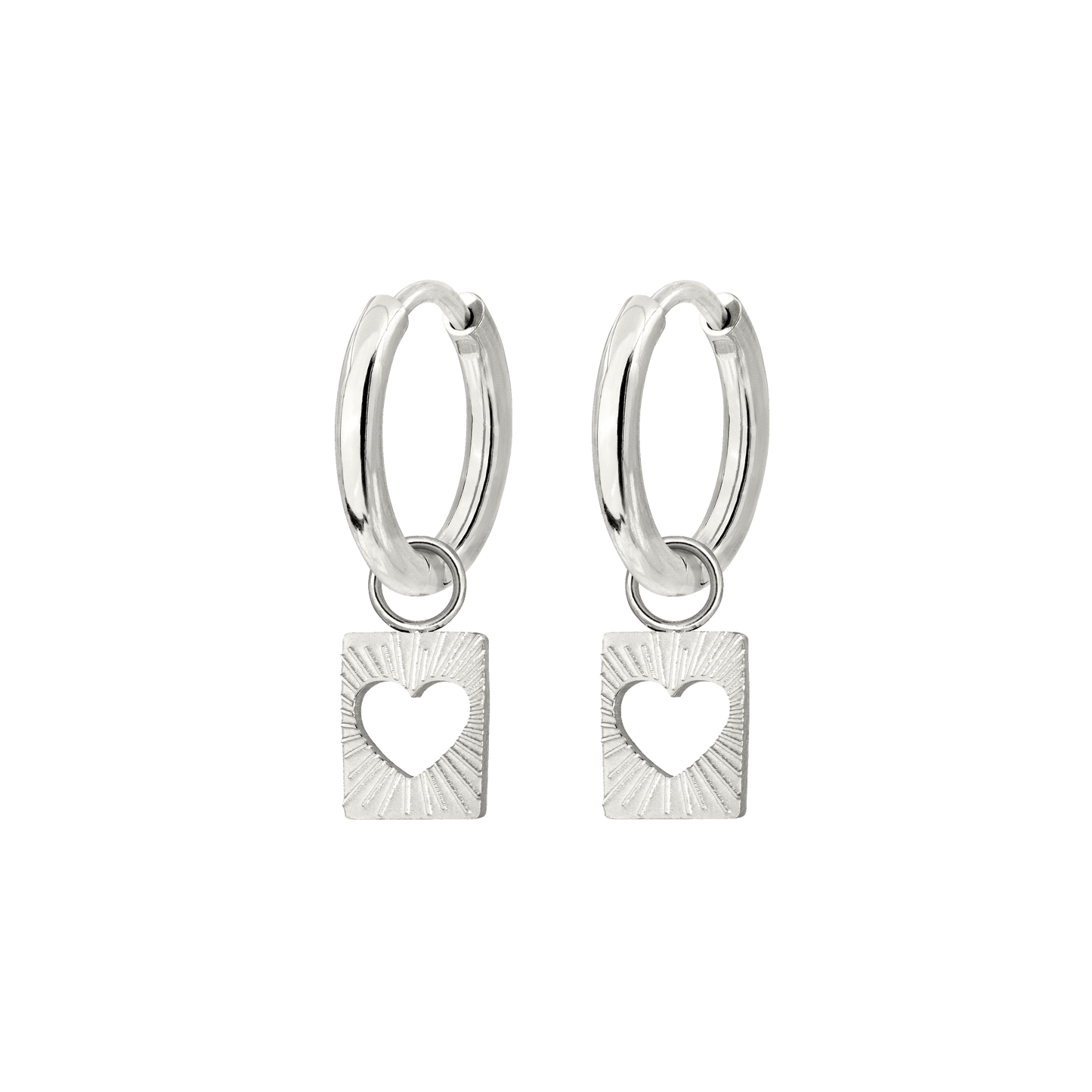 Summer Luv Hoop Set Baby Argento