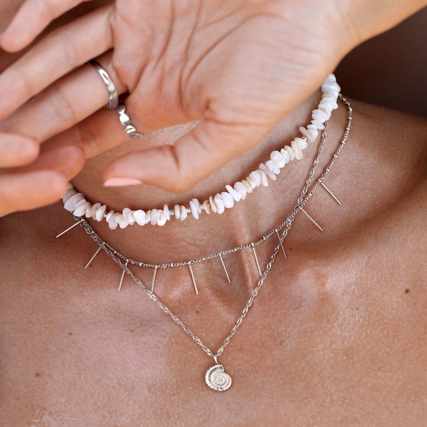 Sea Urchin Choker Argento