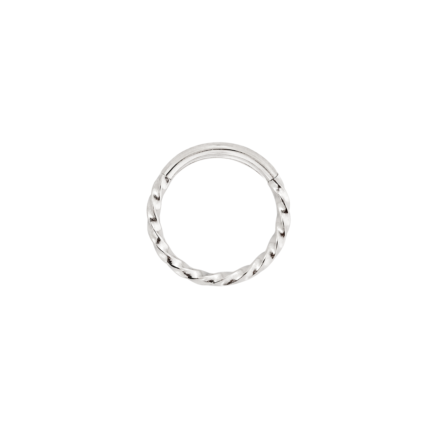Twisted Click Piercing Argento