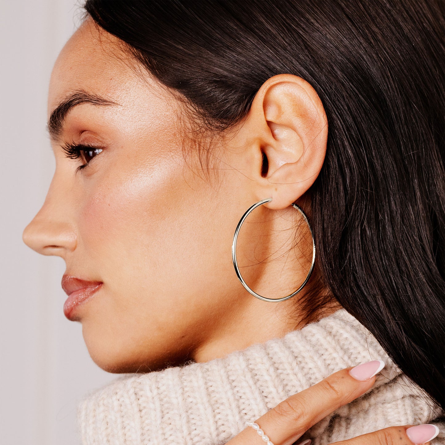 Extra Maxi Hoops Argento