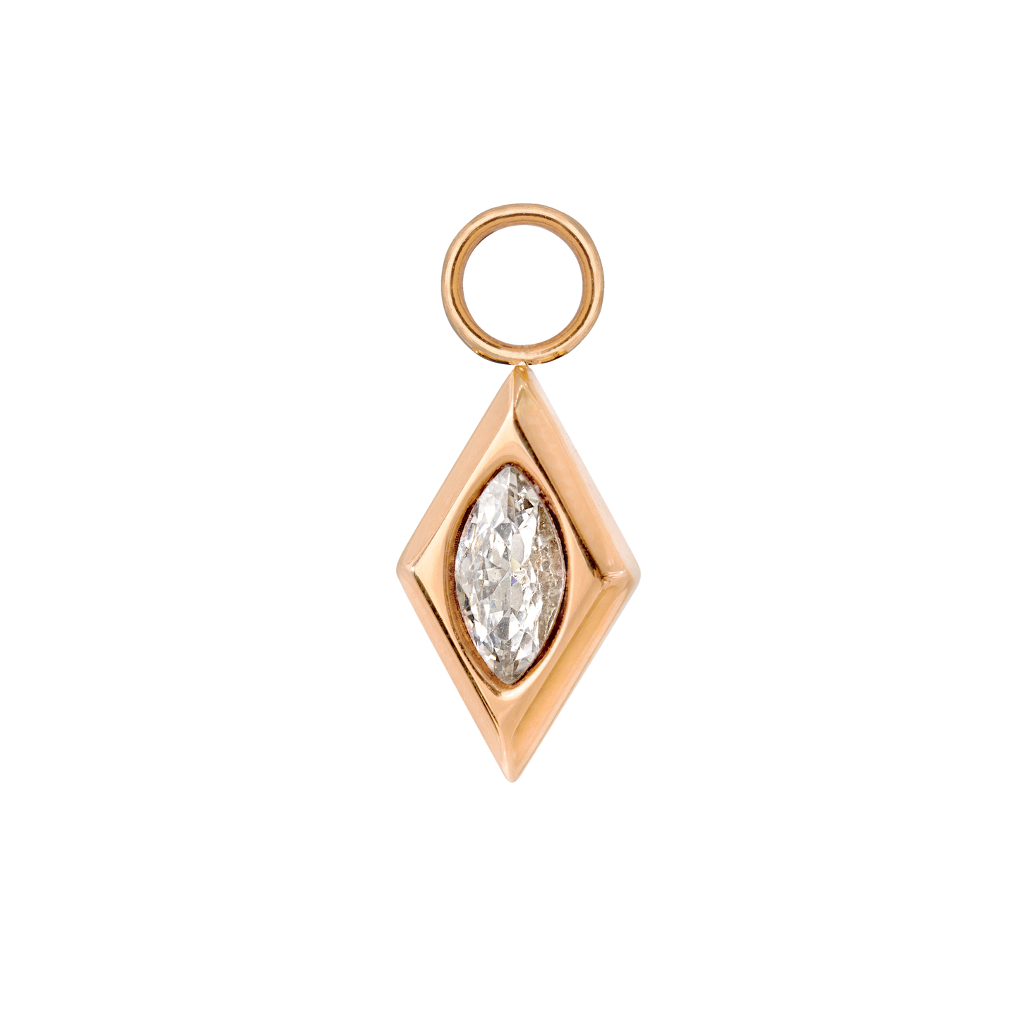 Sweet Diamond Oval Hoop Set Baby Oro Rosa