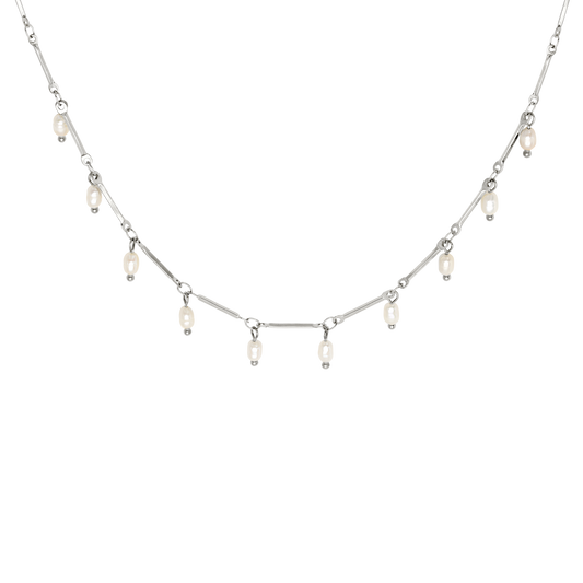 Annes Authentic Pearl Choker Argento