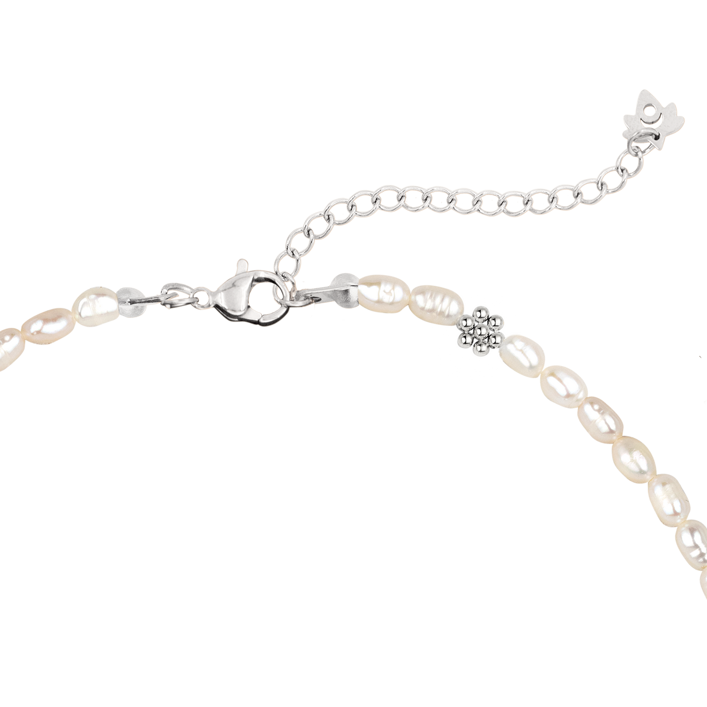 Blossom Pearl Choker Argento