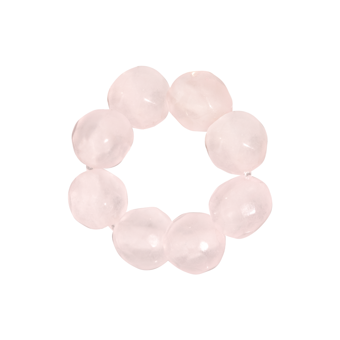Chunky Rose Donut Hoop Set Small Argento