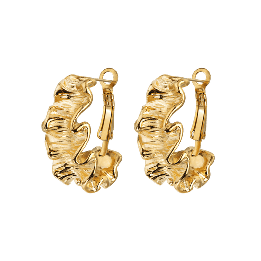 Cute Coral Hoops Oro