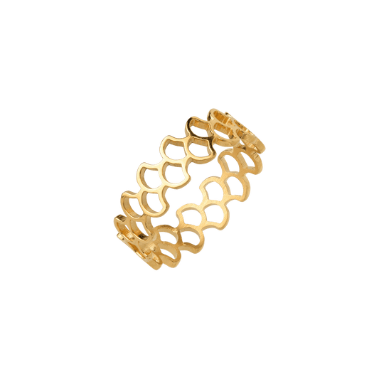 Fish Scale Anello Oro