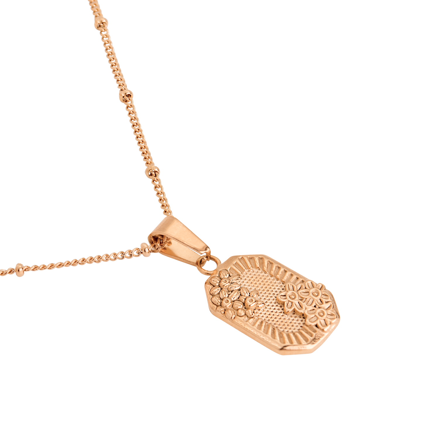 Vintage Flower Collana Oro Rosa