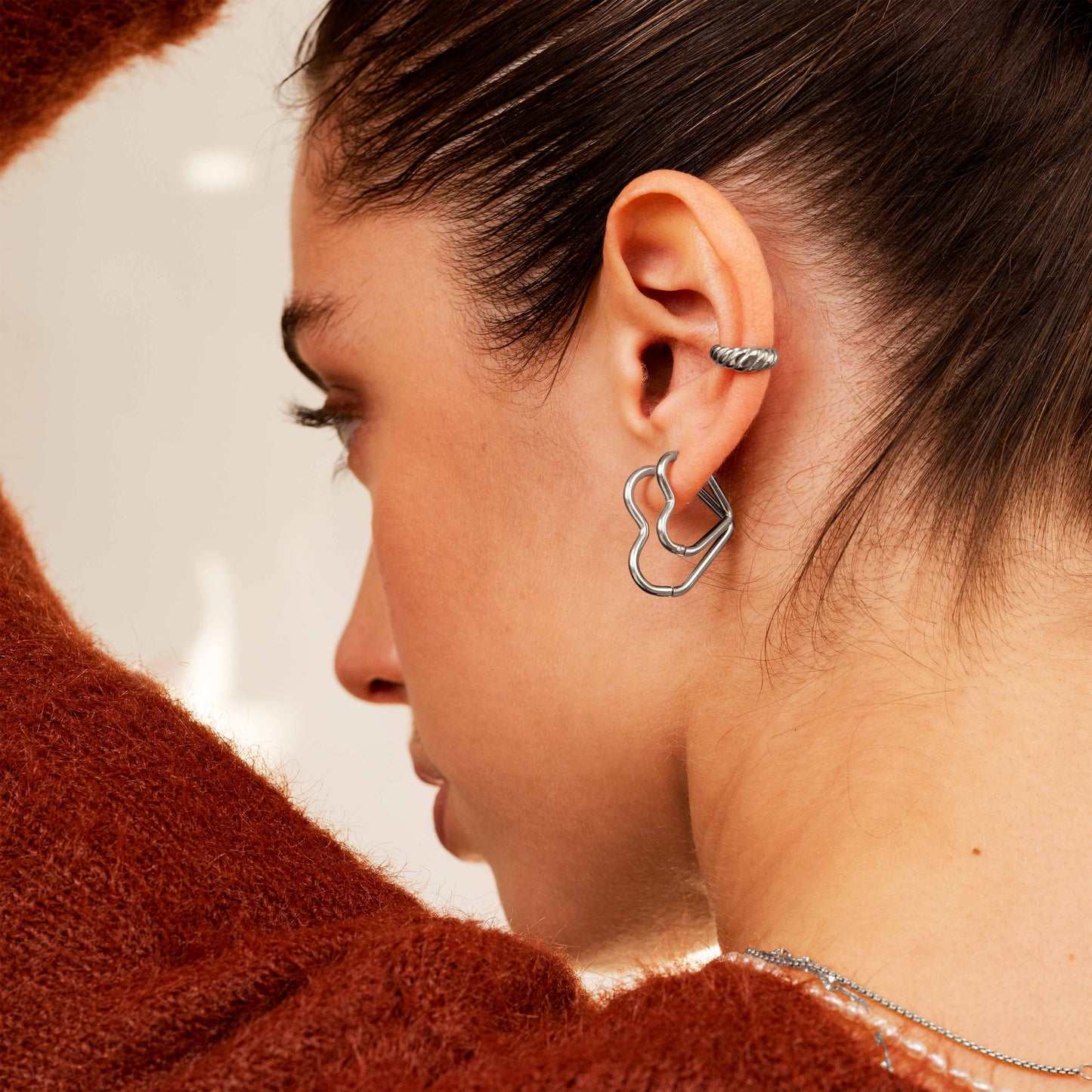 Heartily Hoop Set Argento
