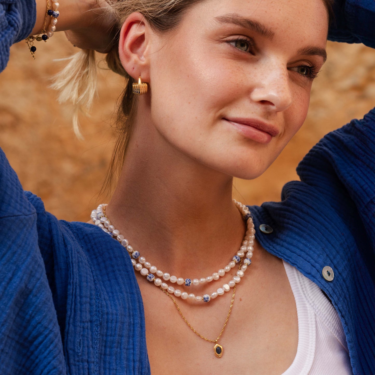 Blue Breeze Collana Oro