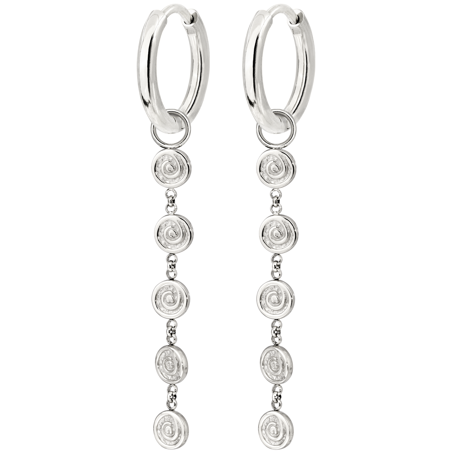 Sweet Swirl Hoop Set Small Argento