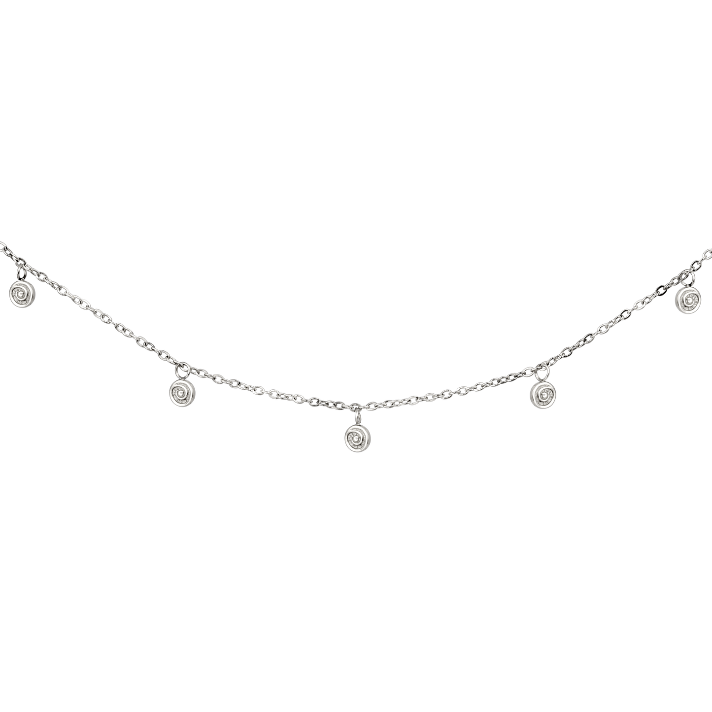 Swirl'n Choker Argento