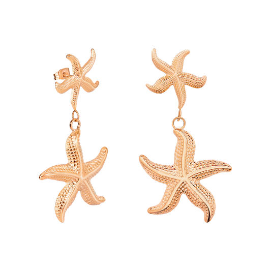 Starfish Orecchini Oro Rosa