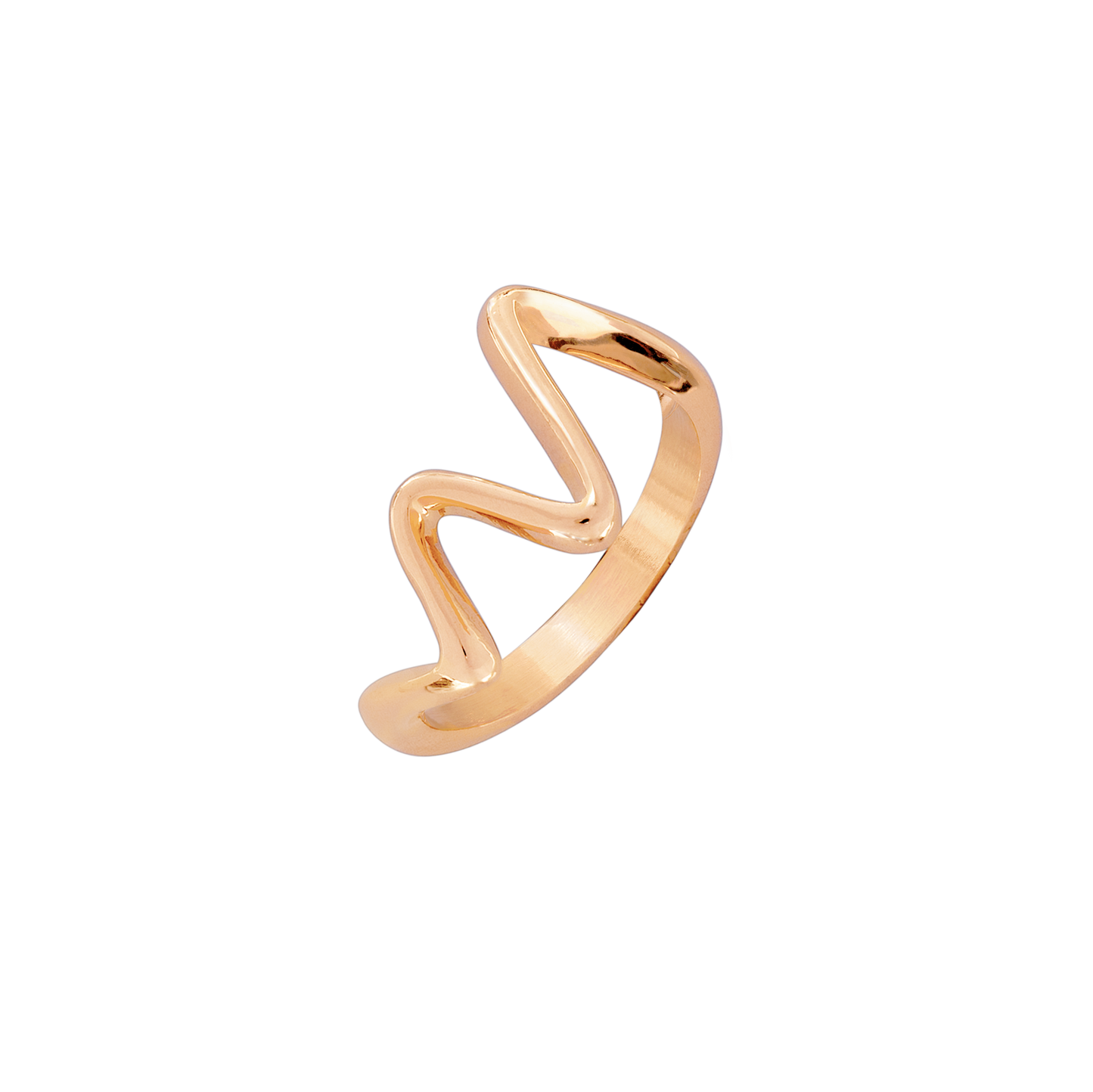 Fluid Motion Anello Oro Rosa