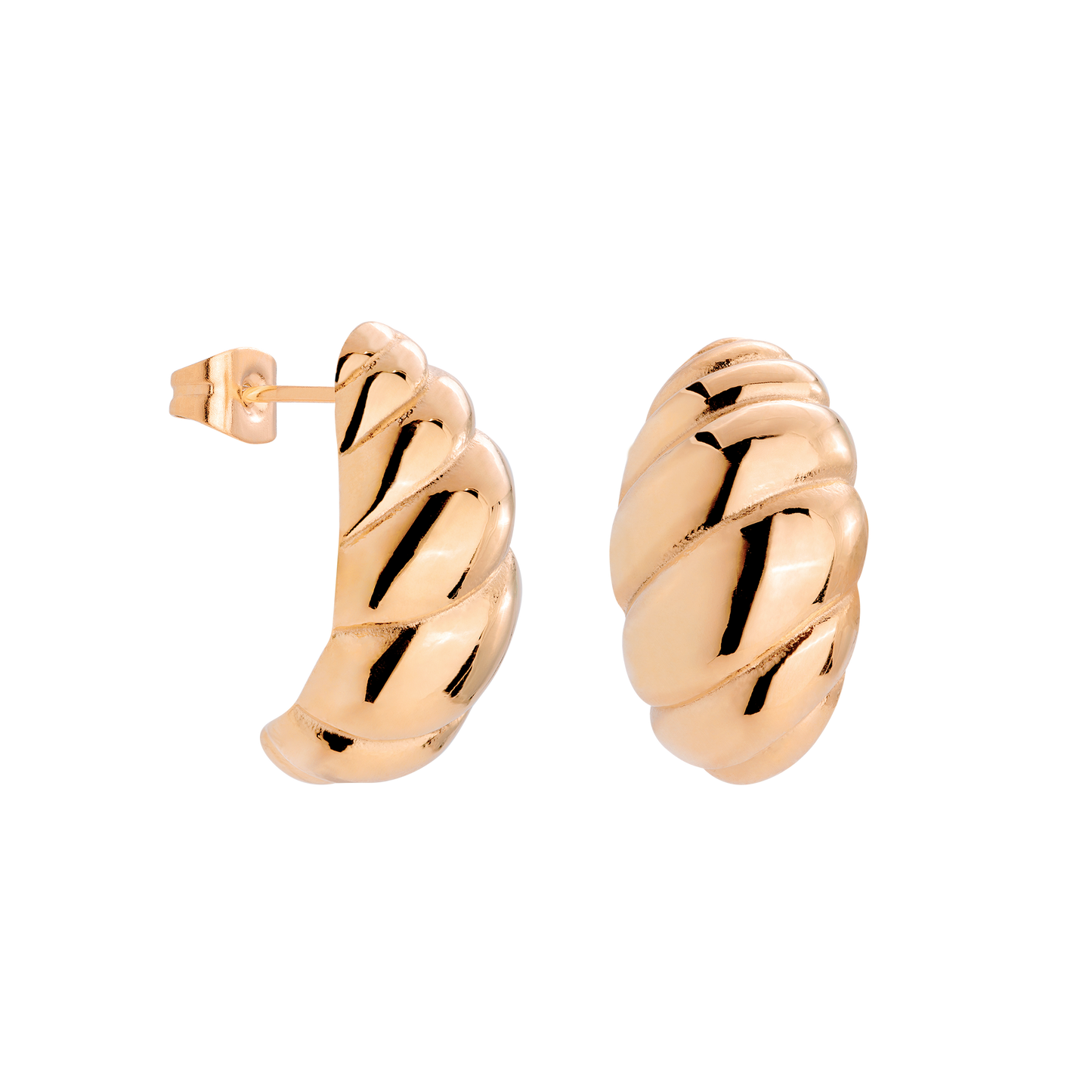 Bold Croissant Orecchini Oro Rosa
