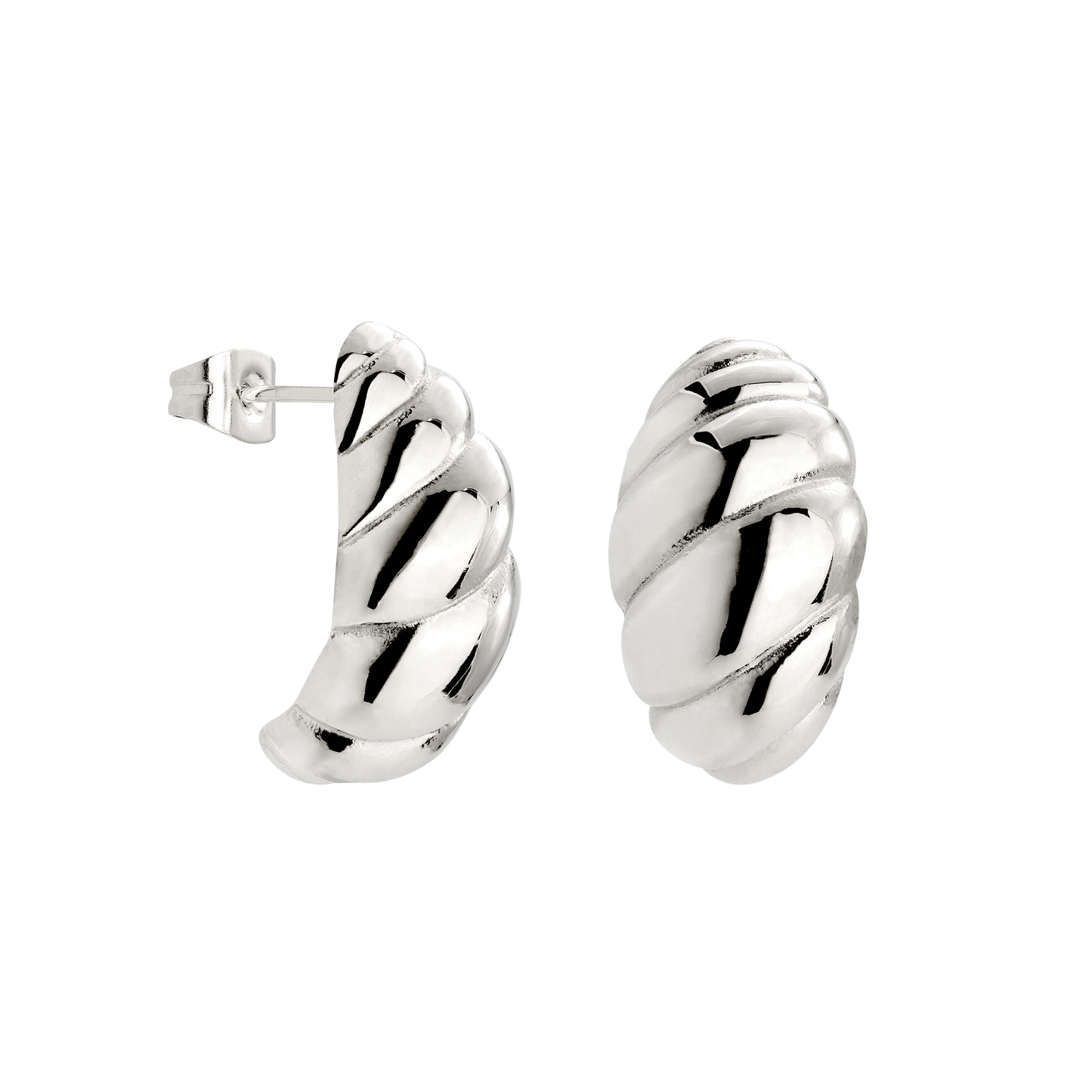 Bold Croissant Orecchini Argento