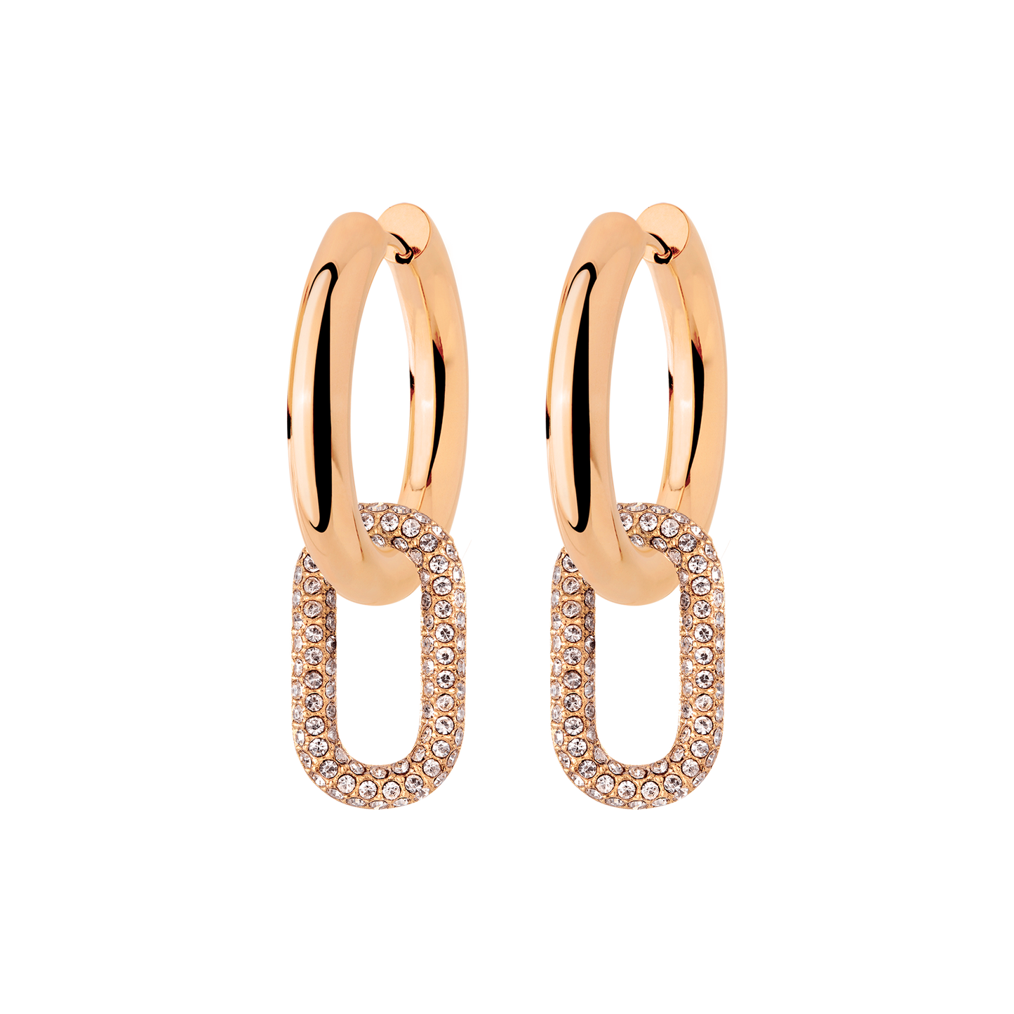 Chunky Glam it up Hoop Set Medium Oro Rosa