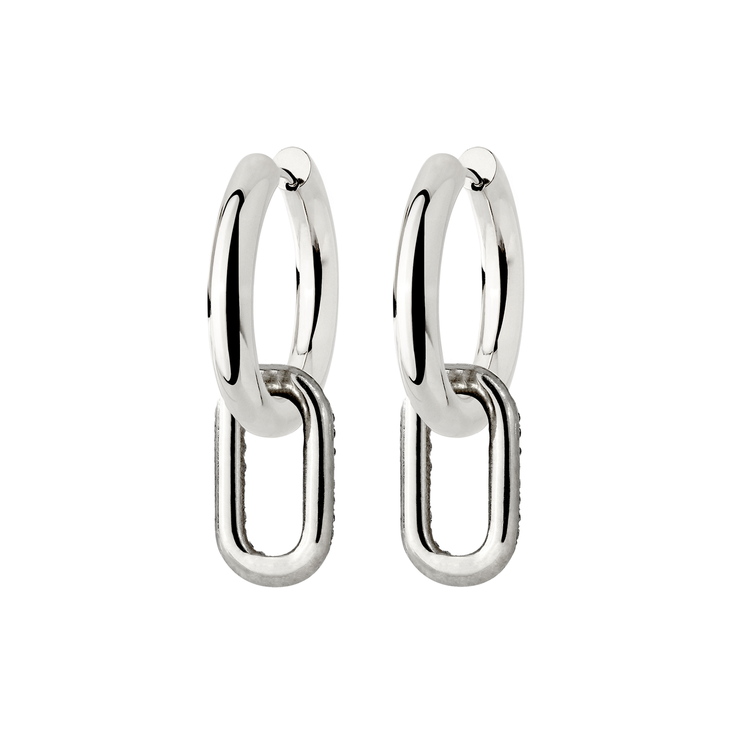 Chunky Glam it up Hoop Set Medium Argento