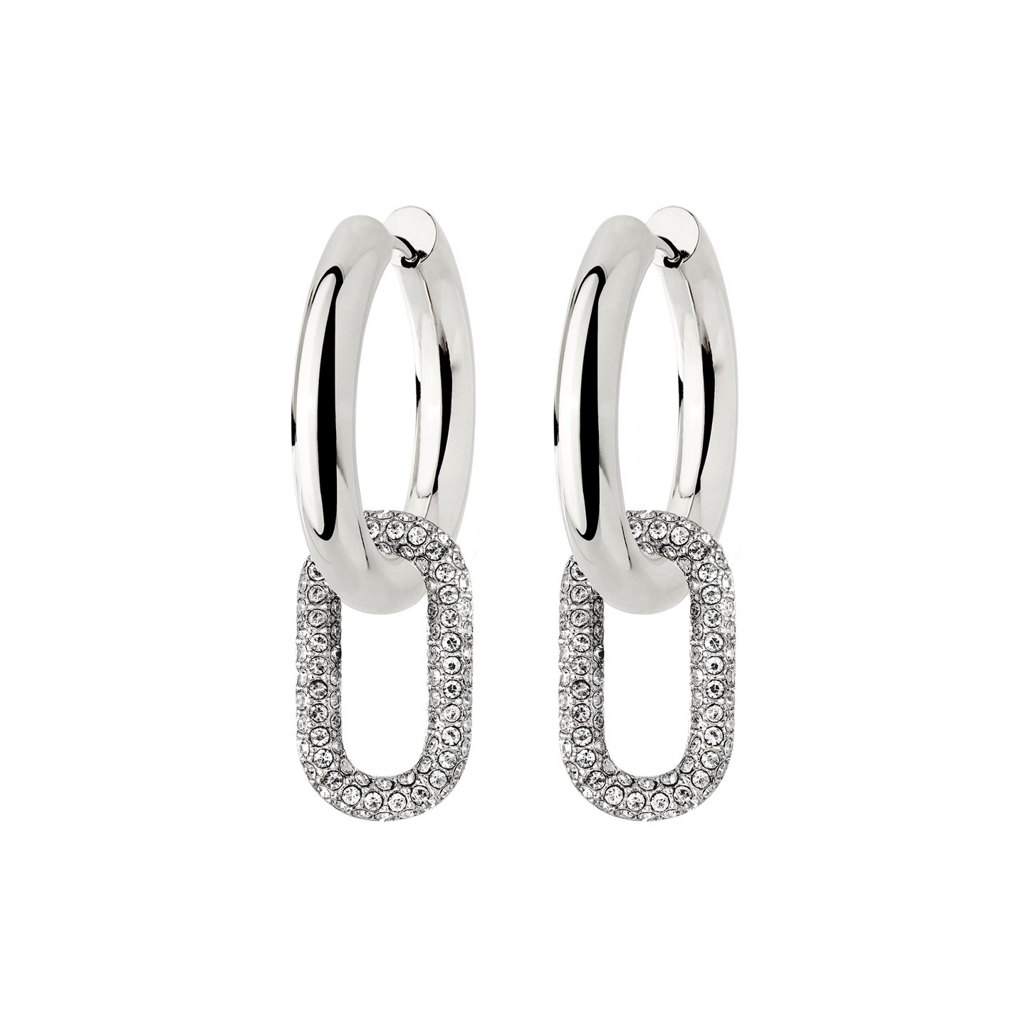 Chunky Glam it up Hoop Set Medium Argento