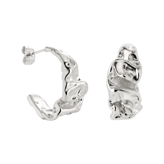 Crinkled Orecchini Argento