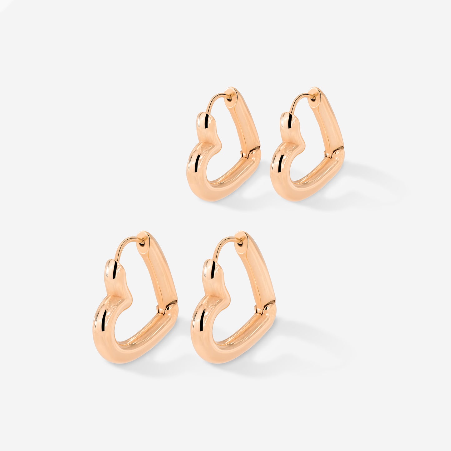 Phat Heart Hoop Bundle Oro Rosa
