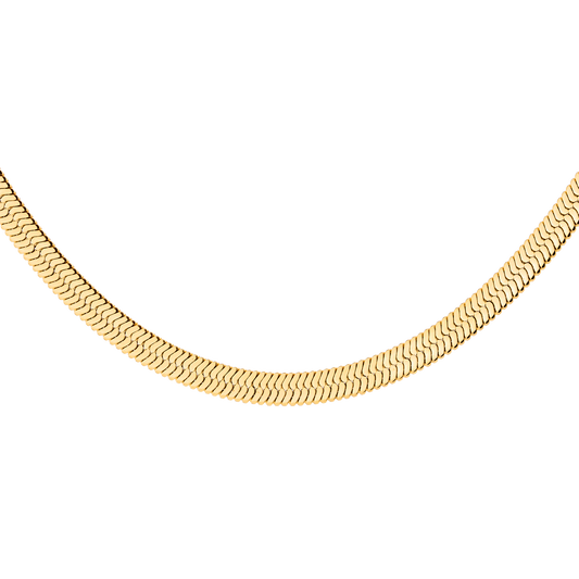 Bold Herringbone Collana Oro