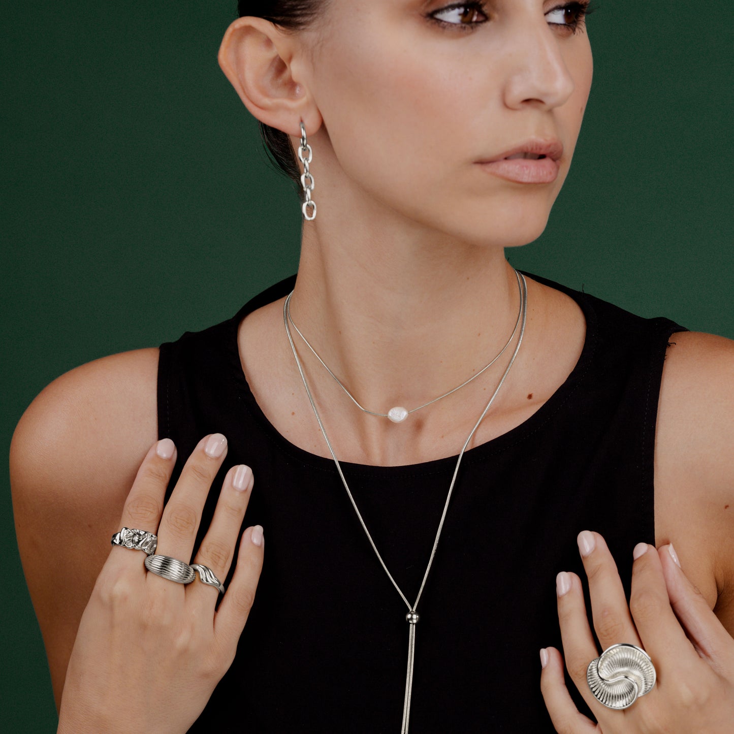 Minimalistic Elegance Necklace Bundle Argento