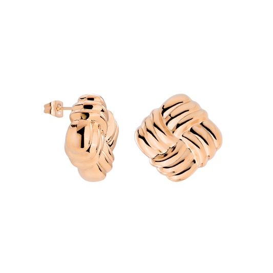 Granny Button Orecchini Large Oro Rosa