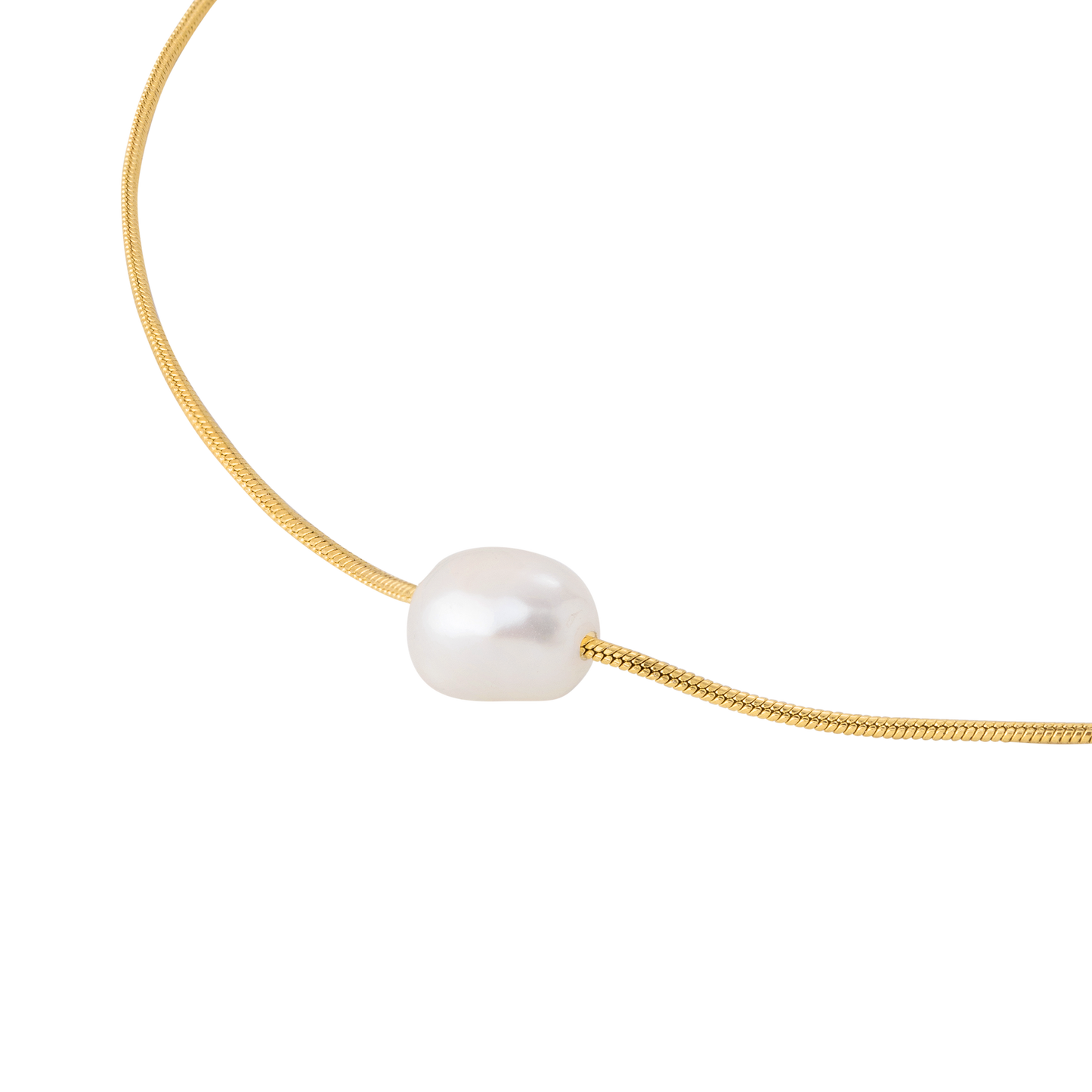 Minimalist Pearl Collana Oro