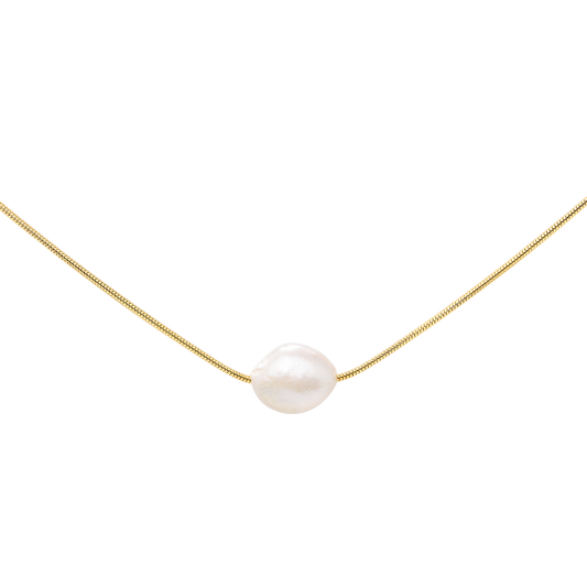 Minimalist Pearl Collana Oro
