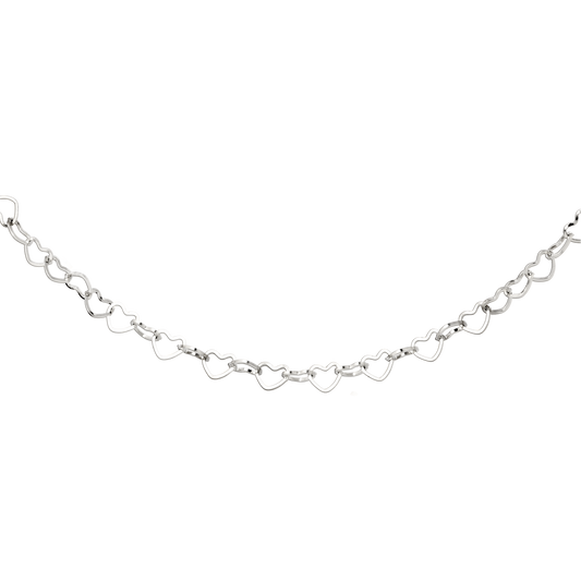 Heart after Heart Collana Argento