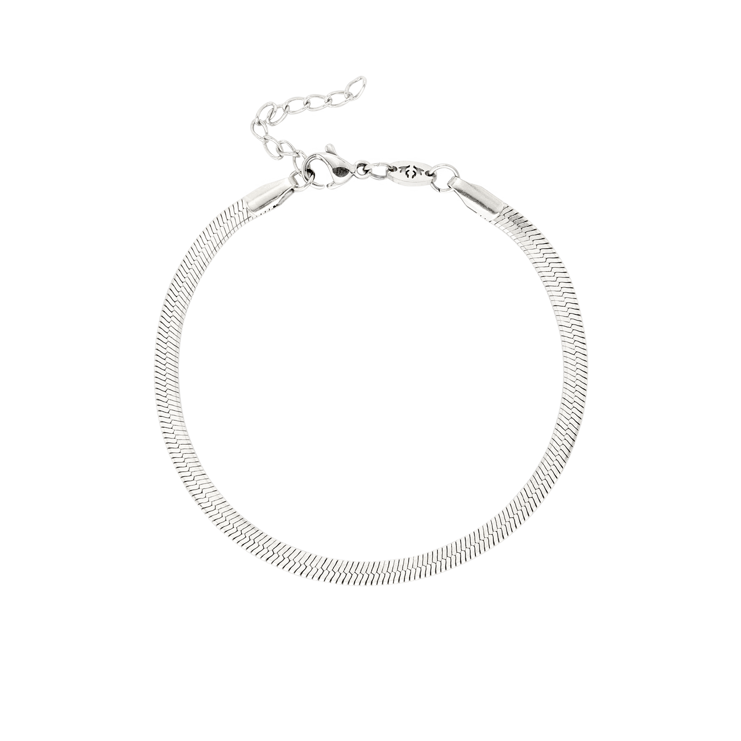 Slim Herringbone Bracciale Argento