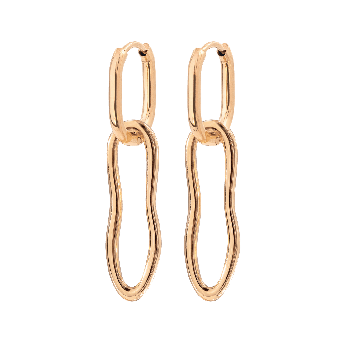 Blending Shapes Oval Hoop Set Baby Oro Rosa