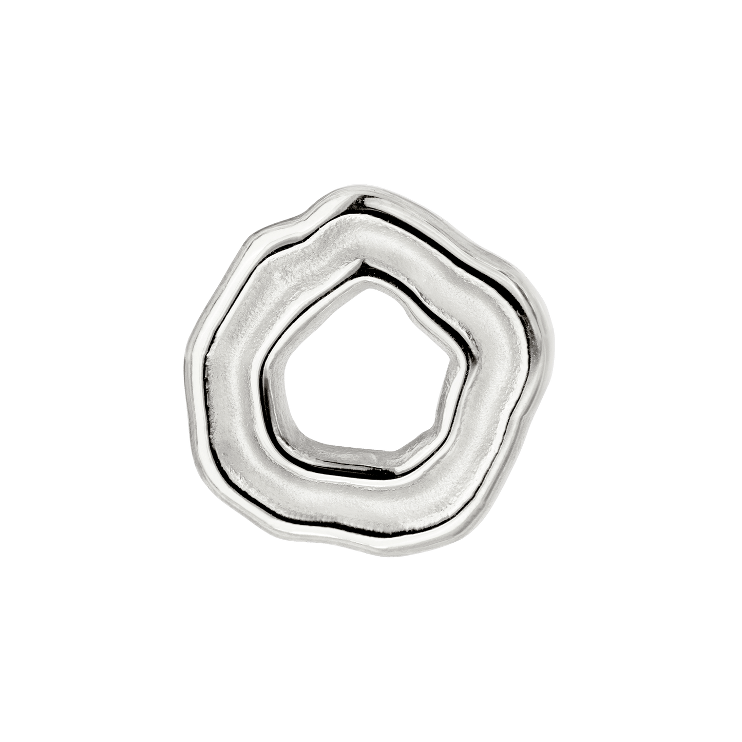 Chunky Coastal Charm Hoop Set Medium Argento