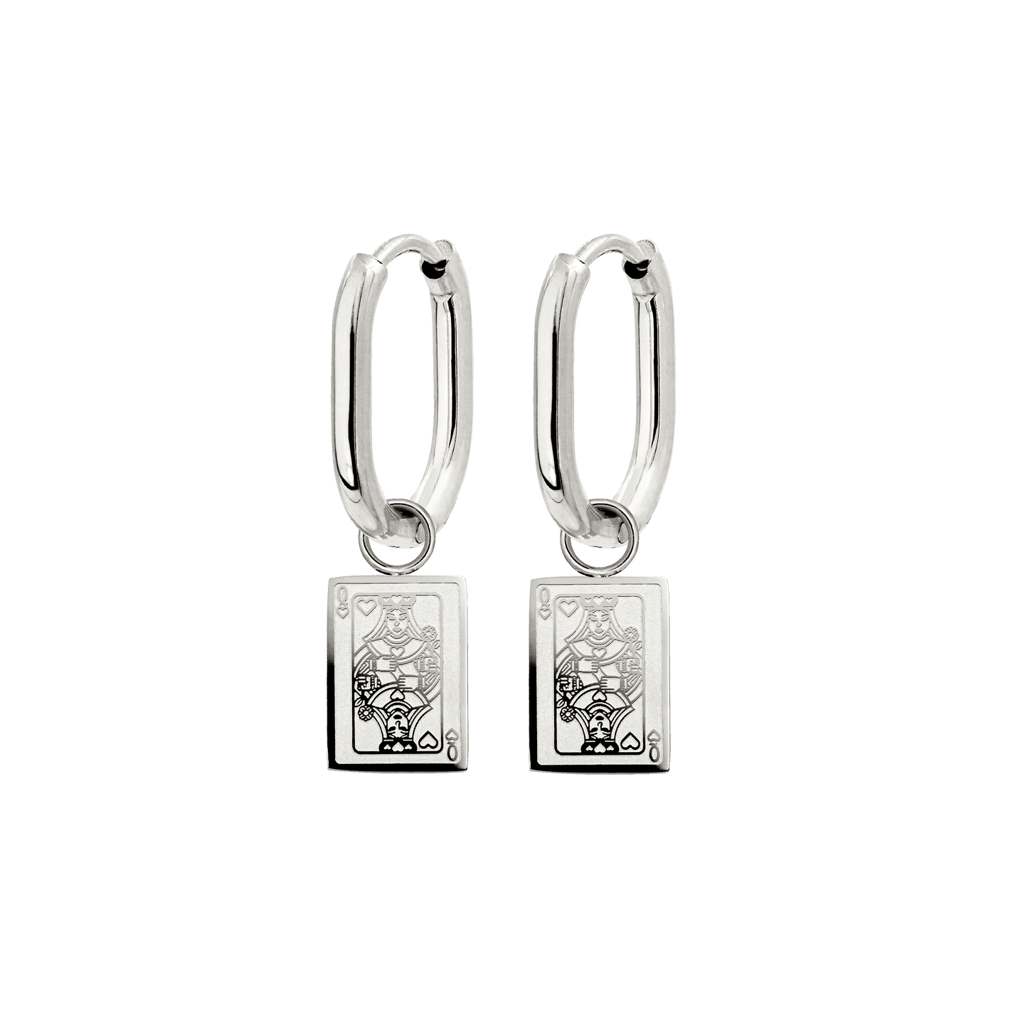 Like a Queen Oval Hoop Set Baby Argento