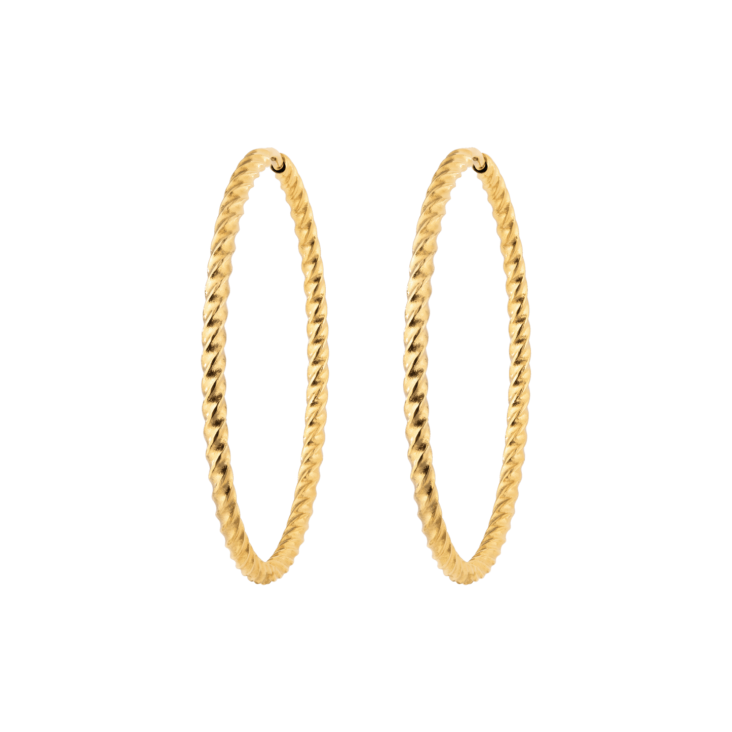 Twisted Hoops Extra Large Oro