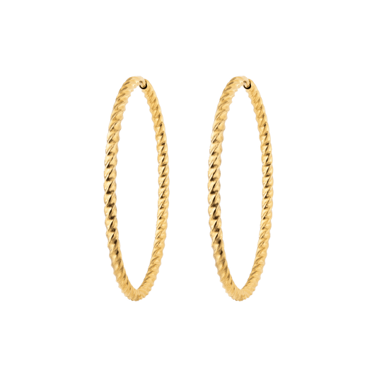 Twisted Hoops Extra Large Oro