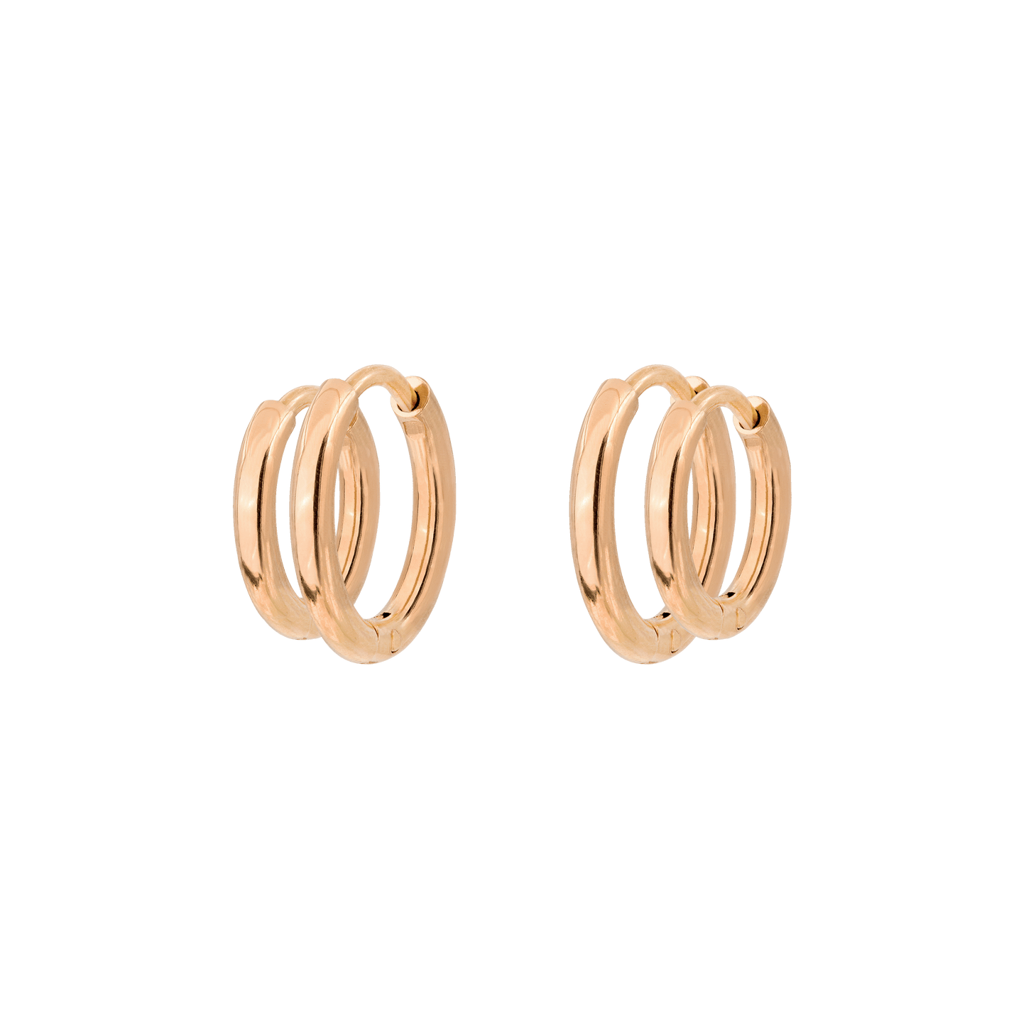 Clean Hoop Set Small Oro Rosa