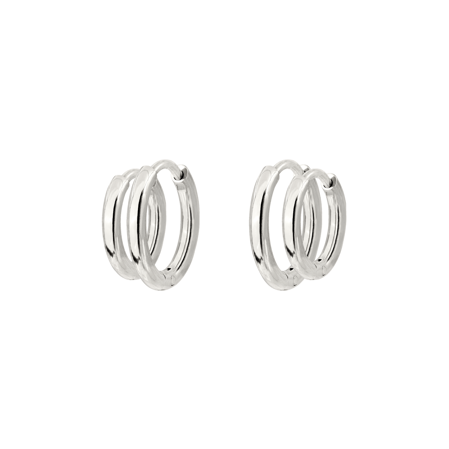 Clean Hoop Set Small Argento