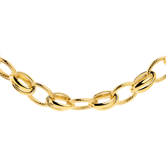 Chunky Twisted Links Collana Oro