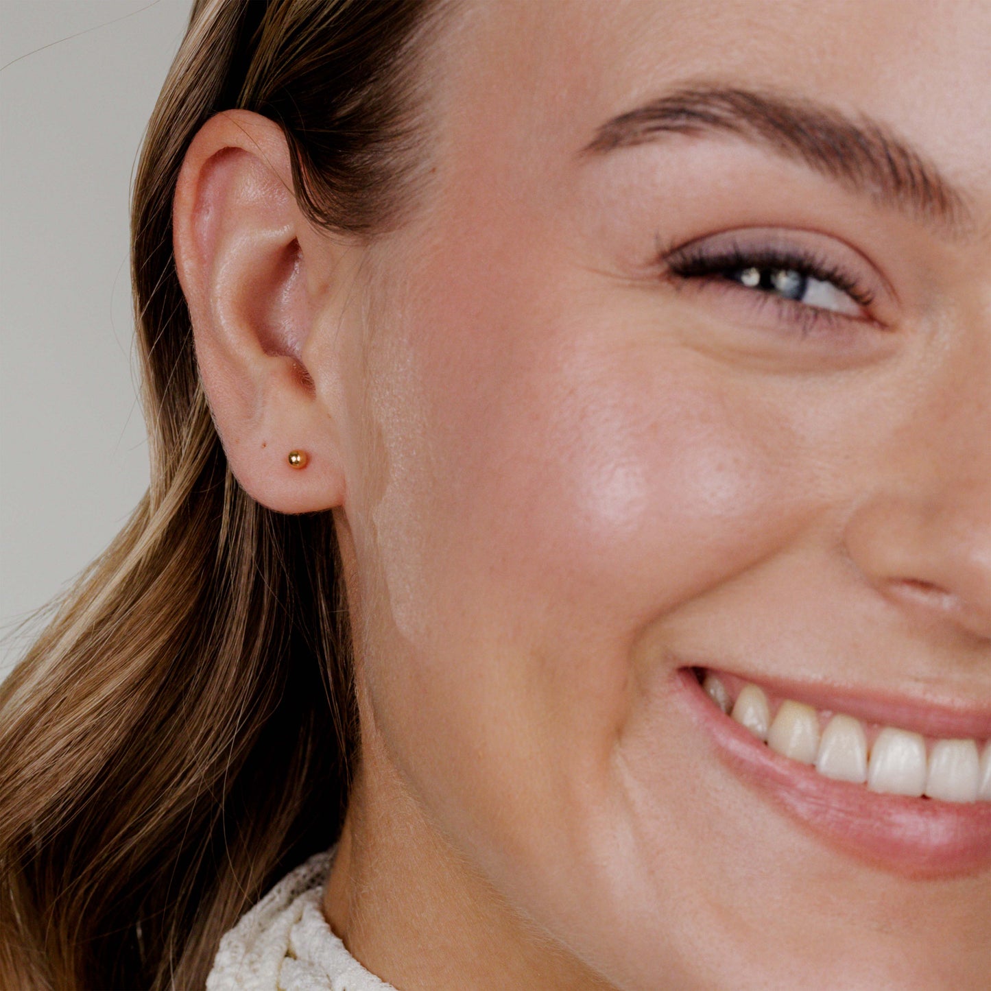 Delicate Bead Orecchini Oro Rosa