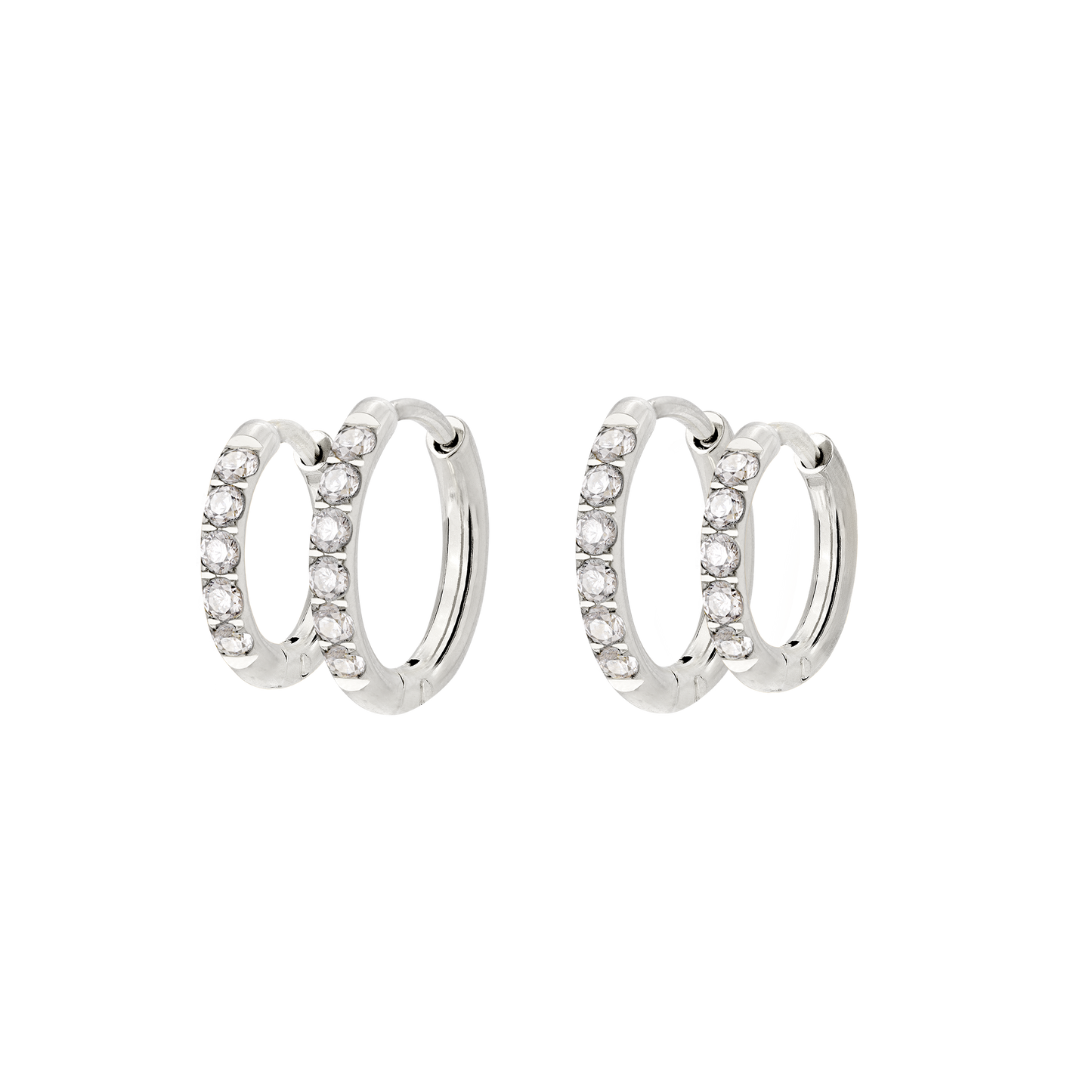 Glimmer Hoop Bundle Argento