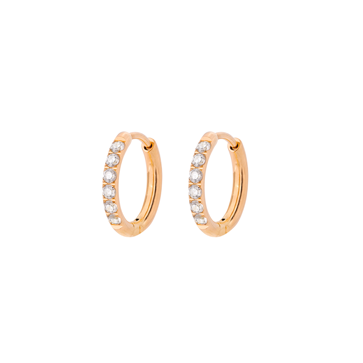 Glimmer Hoops Small Oro Rosa