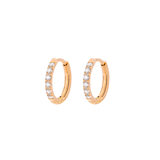 Glimmer Hoops Small Oro Rosa