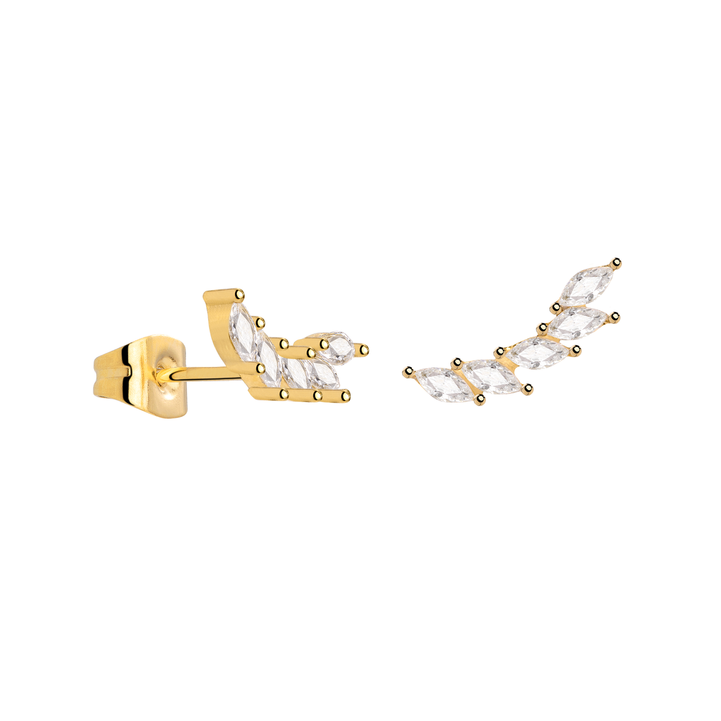 Sparkle Leaf Orecchini Oro