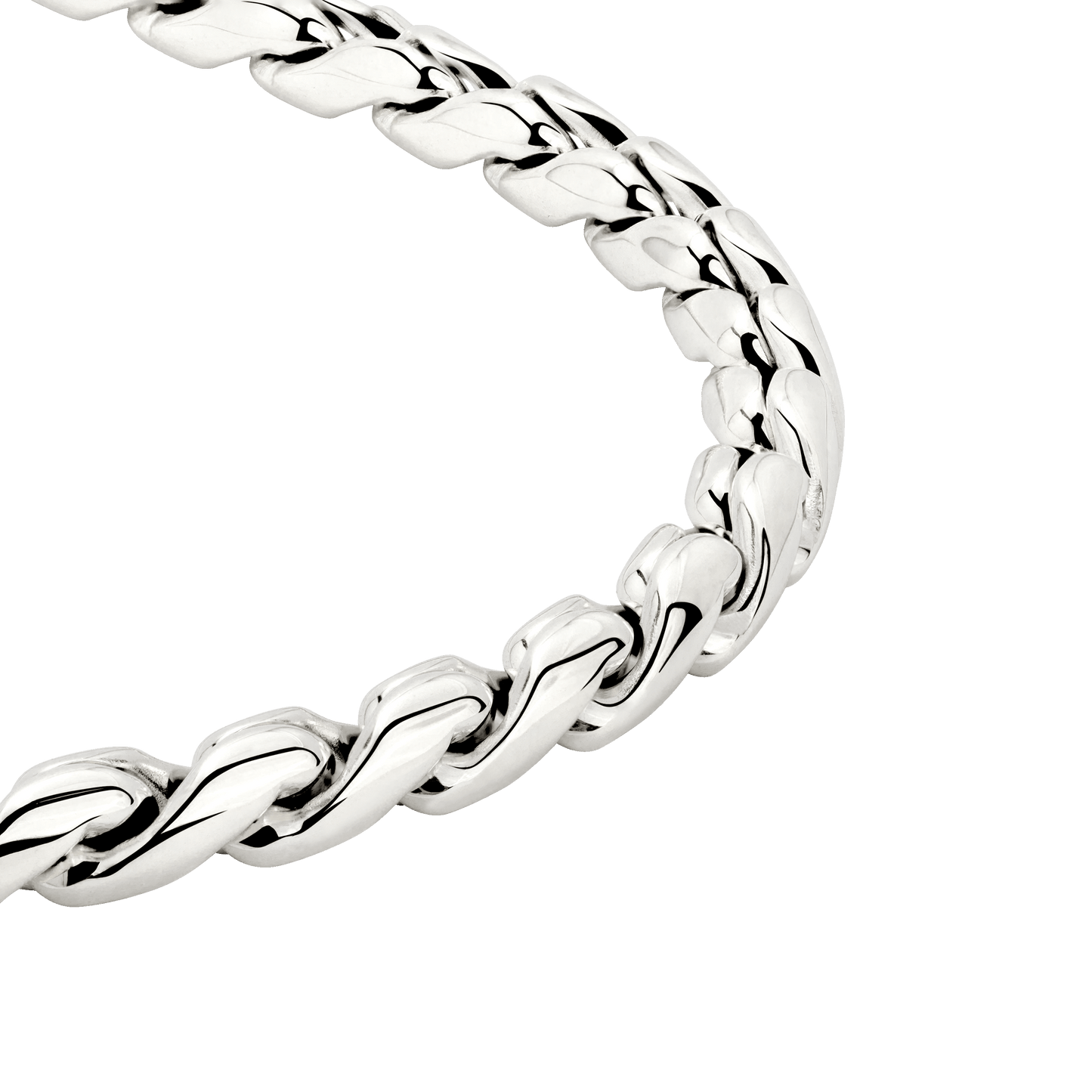 Spiral Links Collana Argento