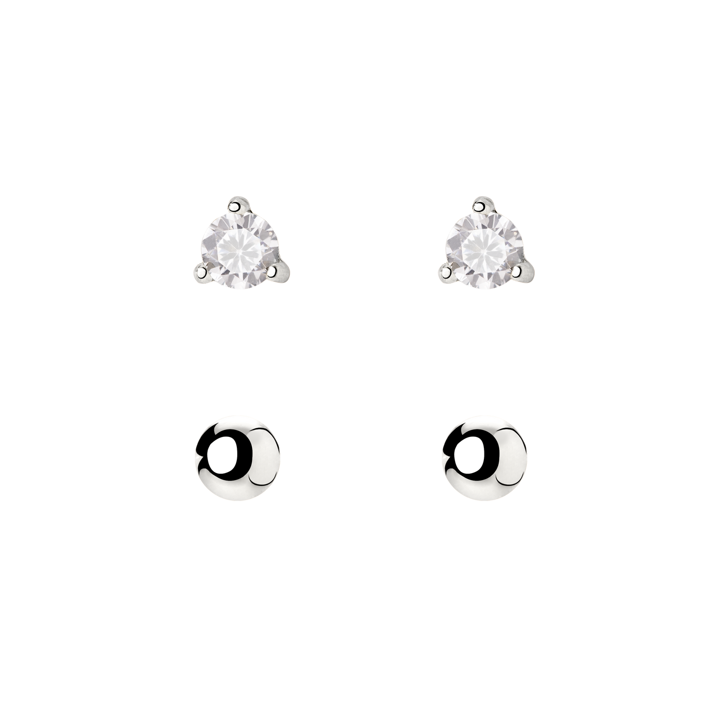 Delicate Bead Orecchini Bundle Argento