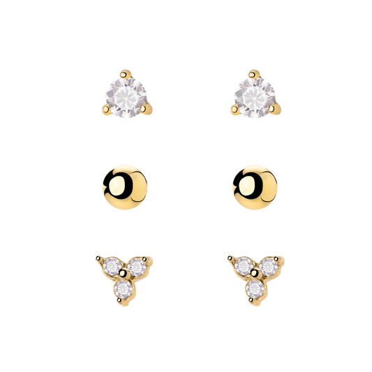 Glimmer Trio Orecchini Bundle Oro