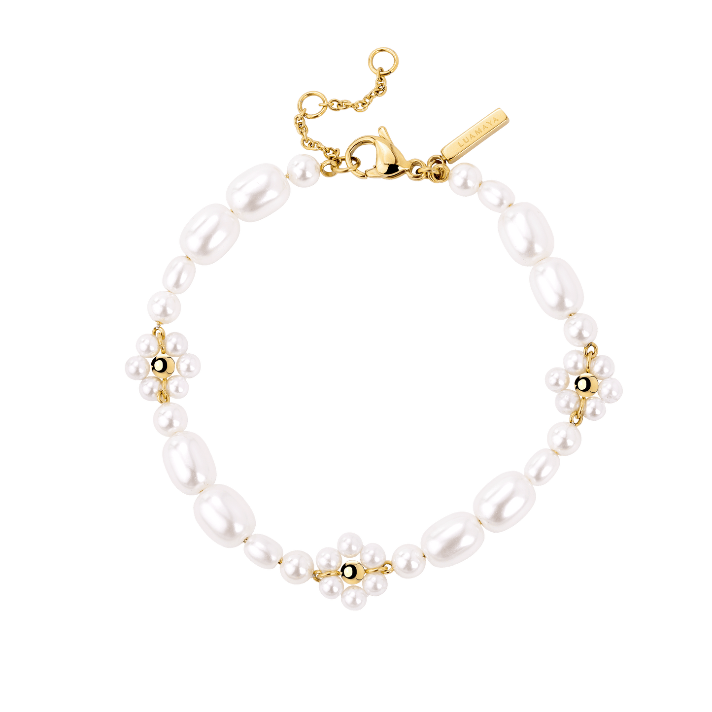 Flowery Pearls Bracciale Oro